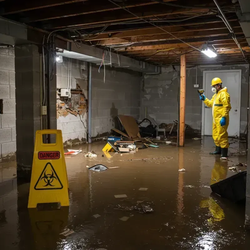 Flooded Basement Electrical Hazard in Arcade, GA Property